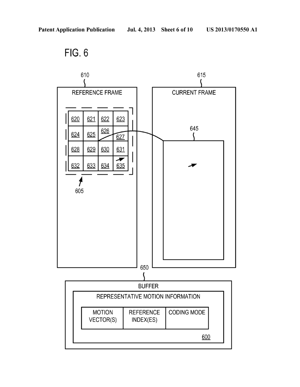 REPRESENTATIVE MOTION INFORMATION FOR TEMPORAL MOTION PREDICTION IN VIDEO     ENCODING AND DECODING - diagram, schematic, and image 07