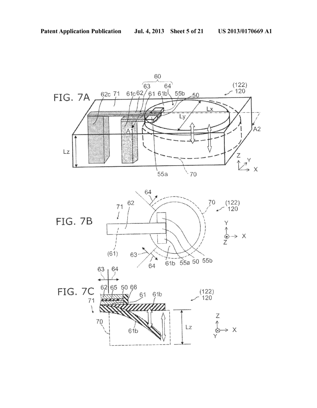 STRAIN AND PRESSURE SENSING DEVICE, MICROPHONE, METHOD FOR MANUFACTURING     STRAIN AND PRESSURE SENSING DEVICE, AND METHOD FOR MANUFACTURING     MICROPHONE - diagram, schematic, and image 06