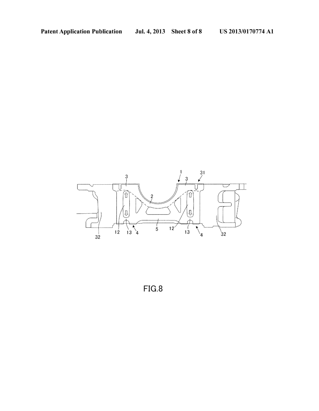 IRON-BASED METAL BEARING CAP TO BE CAST INTO LIGHT METAL MEMBER - diagram, schematic, and image 09