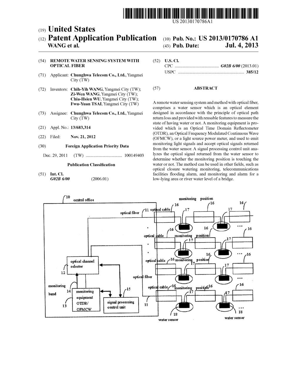 REMOTE WATER SENSING SYSTEM WITH OPTICAL FIBER - diagram, schematic, and image 01