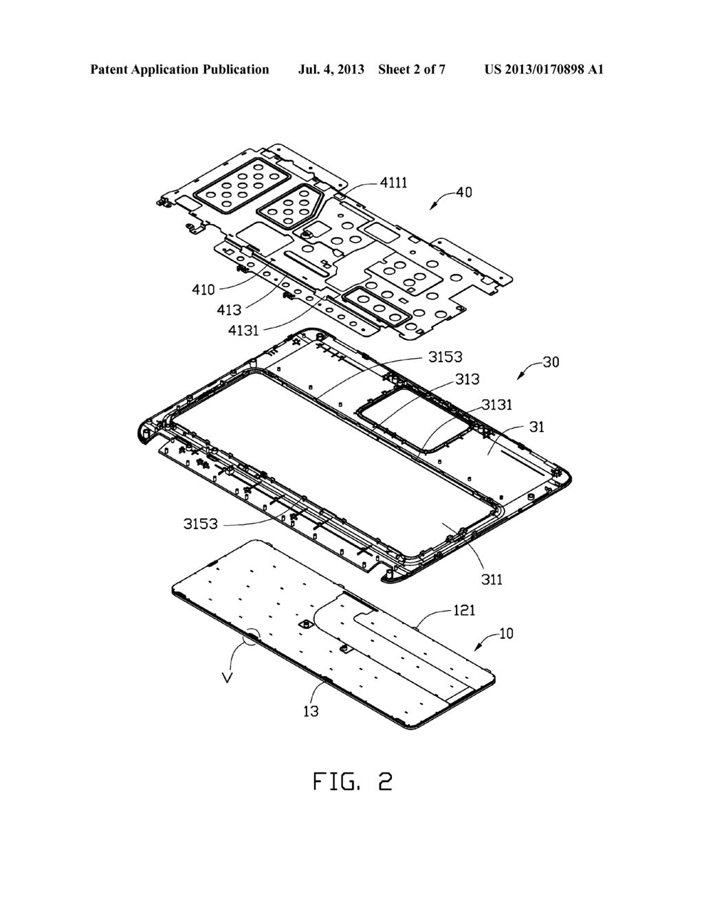 MOUNTING APPARATUS FOR COMPUTER KEYBOARD - diagram, schematic, and image 03