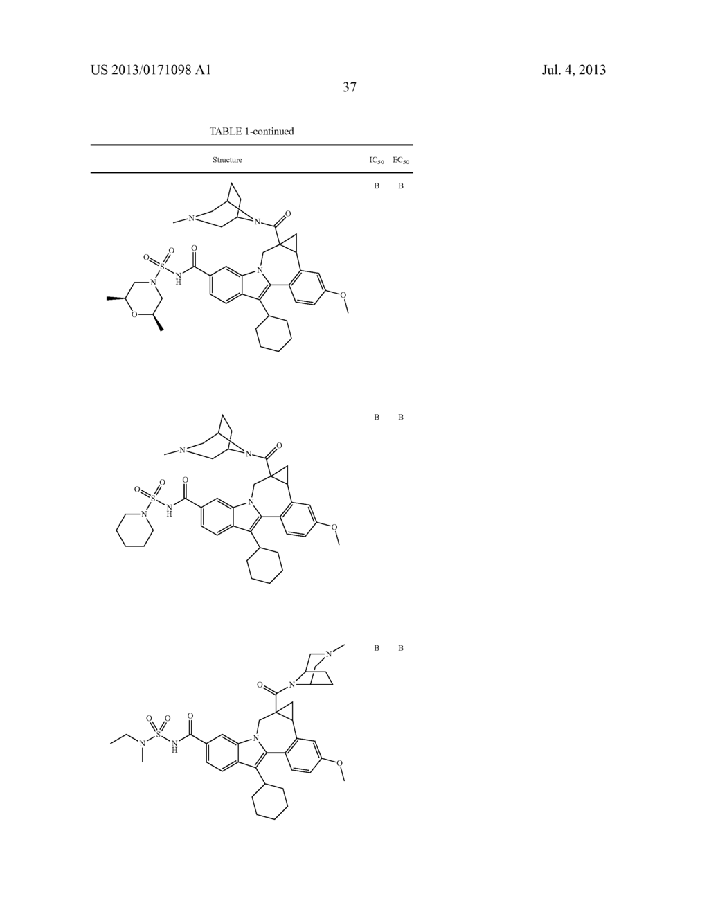 Cyclopropyl Fused Indolobenzazepine HCV NS5B Inhibitors - diagram, schematic, and image 38