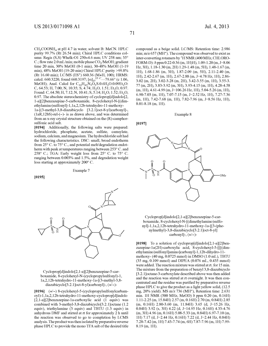 Cyclopropyl Fused Indolobenzazepine HCV NS5B Inhibitors - diagram, schematic, and image 72