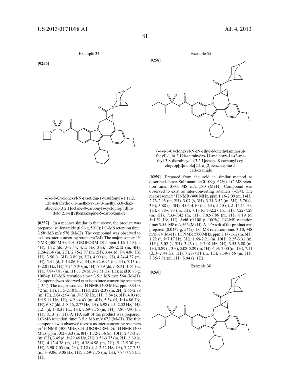 Cyclopropyl Fused Indolobenzazepine HCV NS5B Inhibitors - diagram, schematic, and image 82