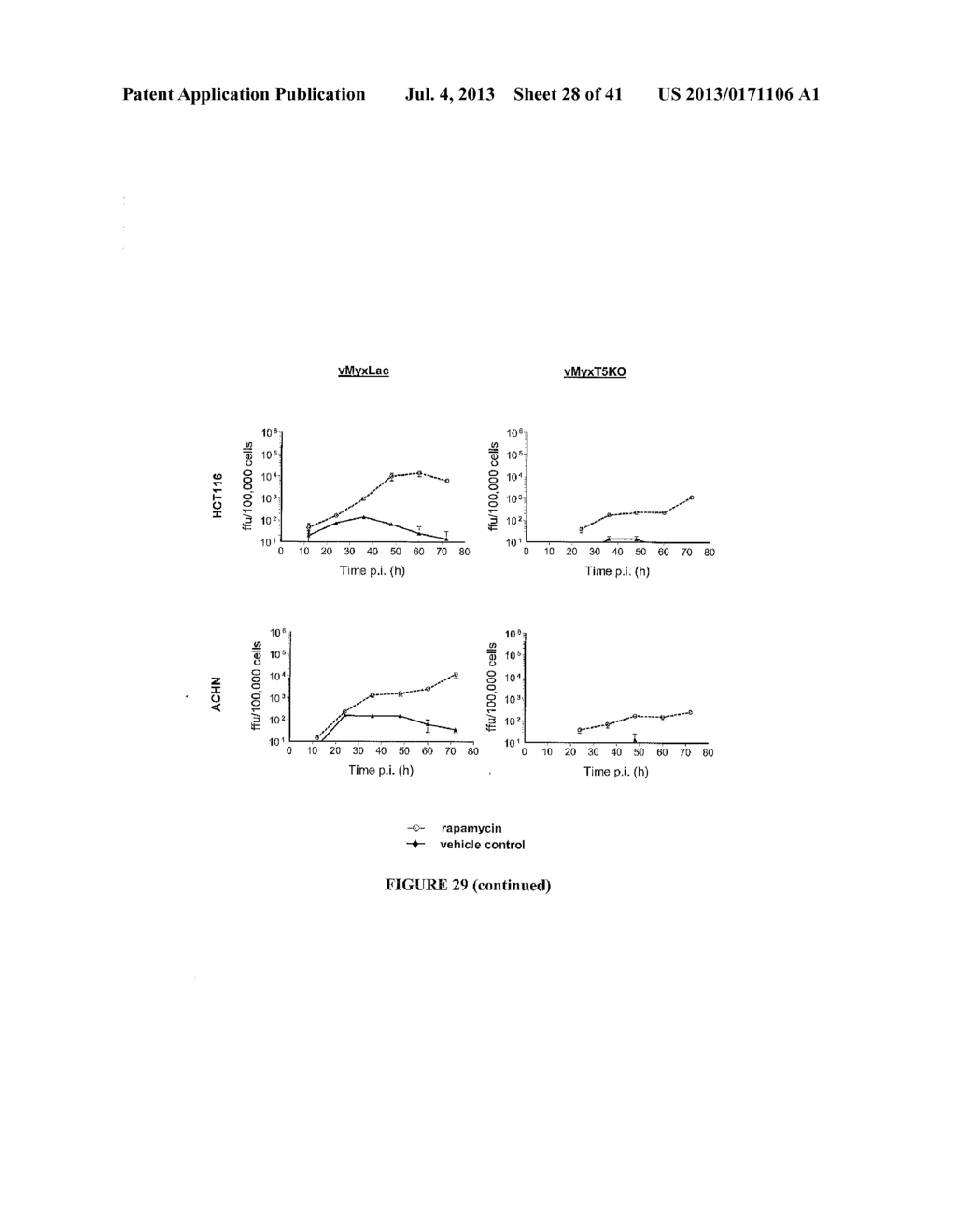 USE OF A COMBINATION OF MYXOMA VIRUS AND RAPAMYCIN FOR THERAPEUTIC     TREATMENT - diagram, schematic, and image 29