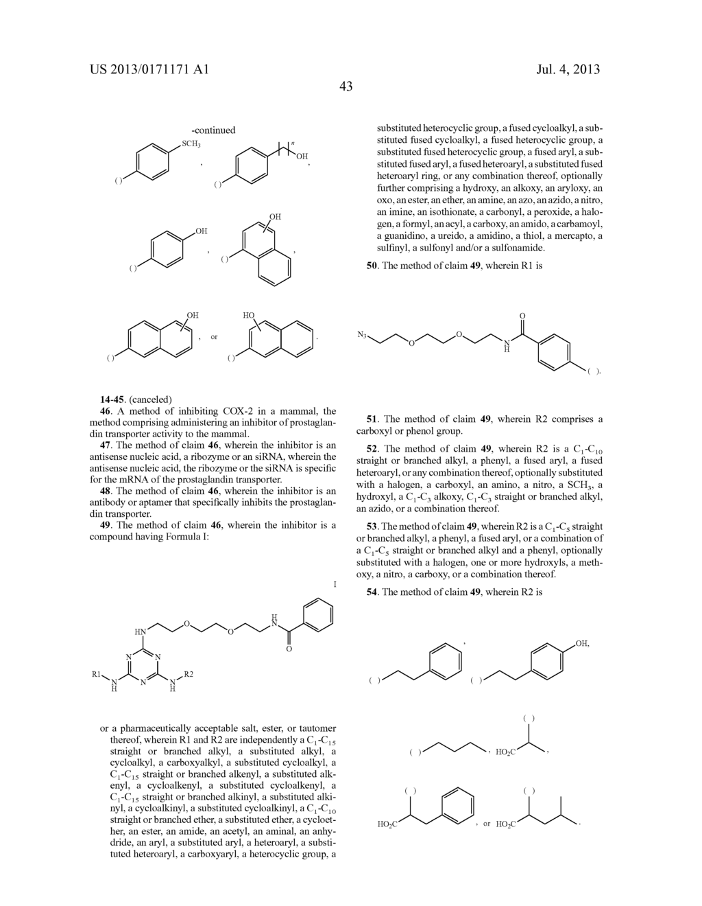 PROSTAGLANDIN TRANSPORTER INHIBITORS - diagram, schematic, and image 71