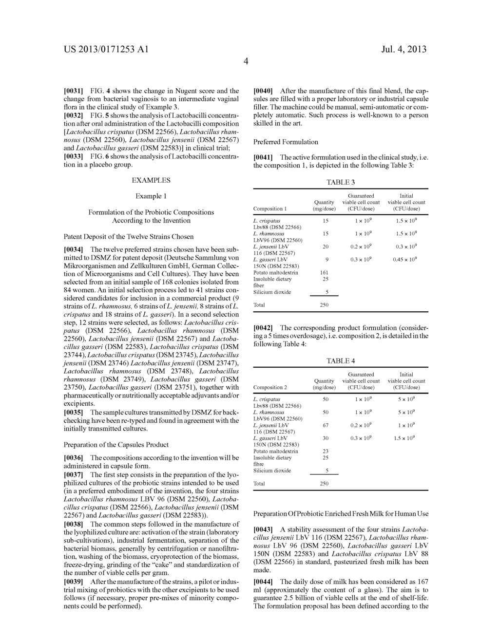 COMPOSITIONS FOR THE VAGINAL AND ORAL ADMINISTRATION OF LACTOBACILLUS AND     USES THEREOF - diagram, schematic, and image 11