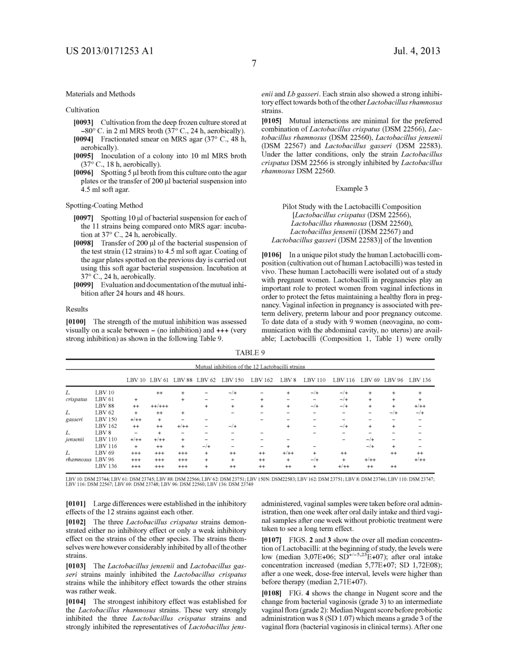 COMPOSITIONS FOR THE VAGINAL AND ORAL ADMINISTRATION OF LACTOBACILLUS AND     USES THEREOF - diagram, schematic, and image 14