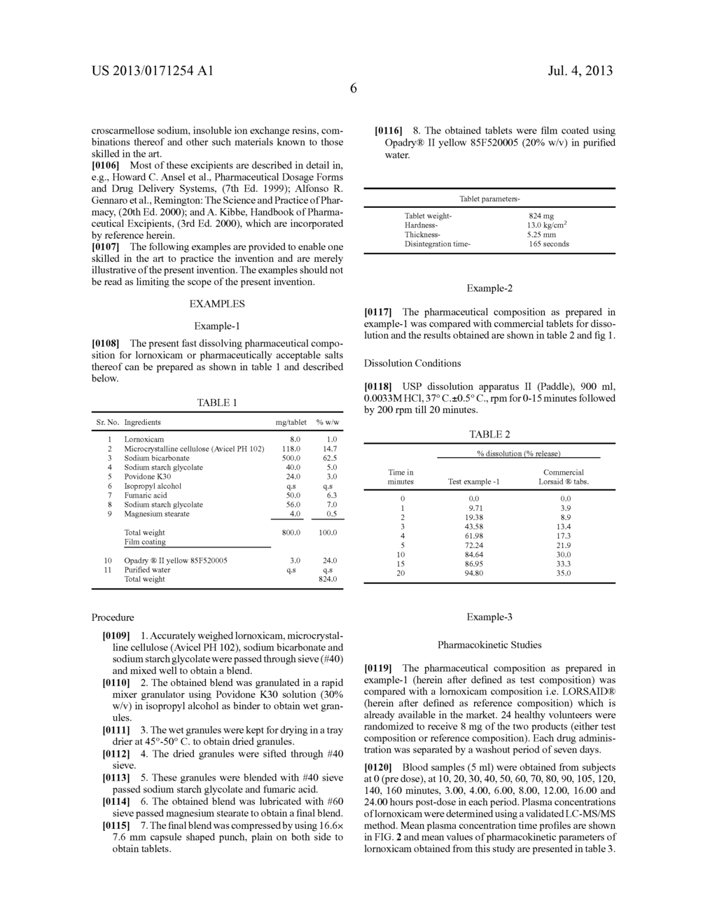 FAST DISSOLVING PHARMACEUTICAL COMPOSITION COMPRISING LORNOXICAM - diagram, schematic, and image 09