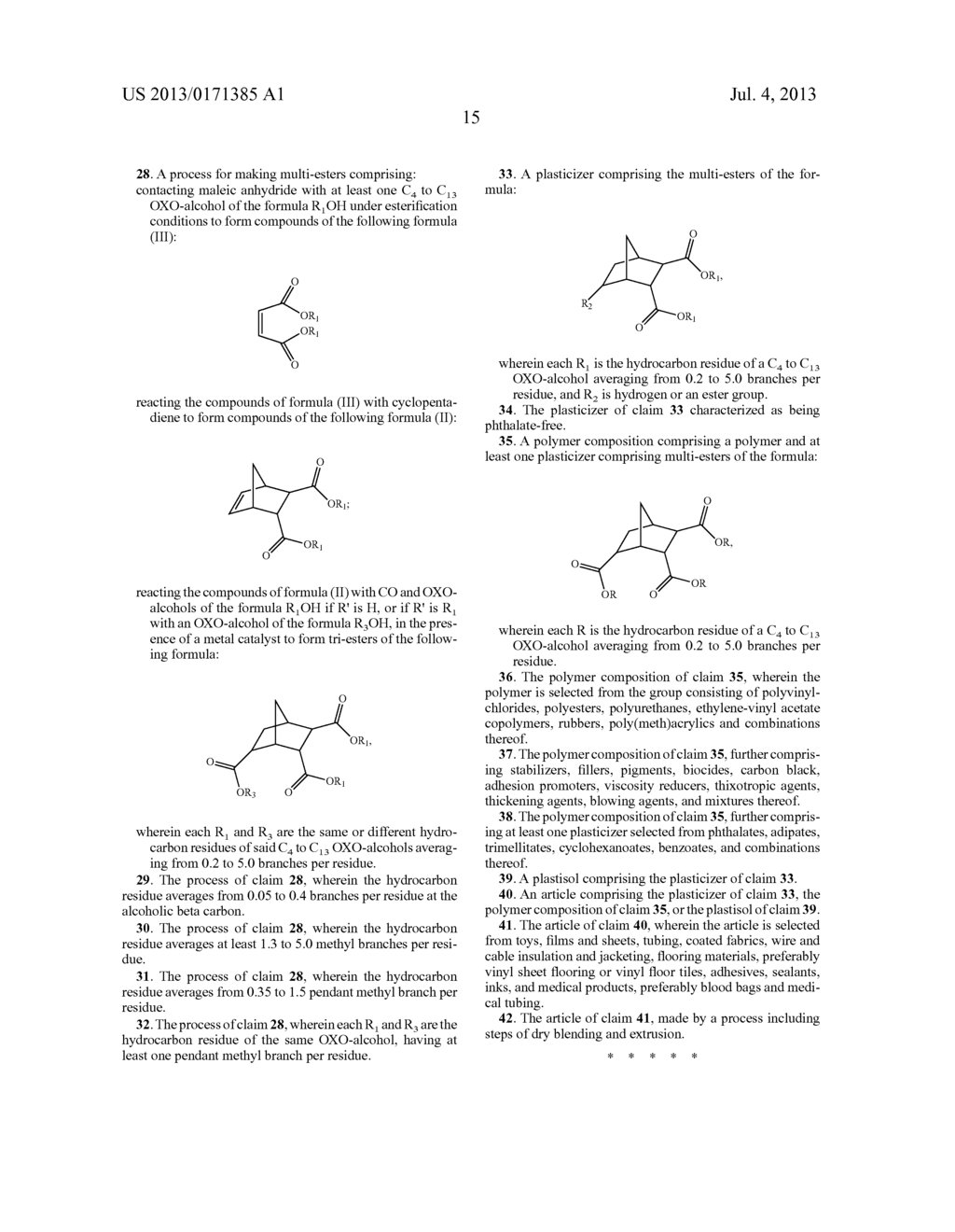 REACTING CYCLOPENTADIENE AND MALEIC ANHYDRIDE FOR THE PRODUCTION OF     PLASTICIZERS - diagram, schematic, and image 16