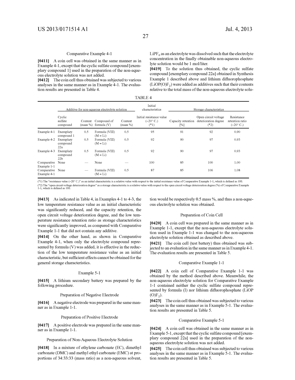 CYCLIC SULFATE COMPOUND, NON-AQUEOUS ELECTROLYTE SOLUTION CONTAINING SAME,     AND LITHIUM SECONDARY BATTERY - diagram, schematic, and image 29