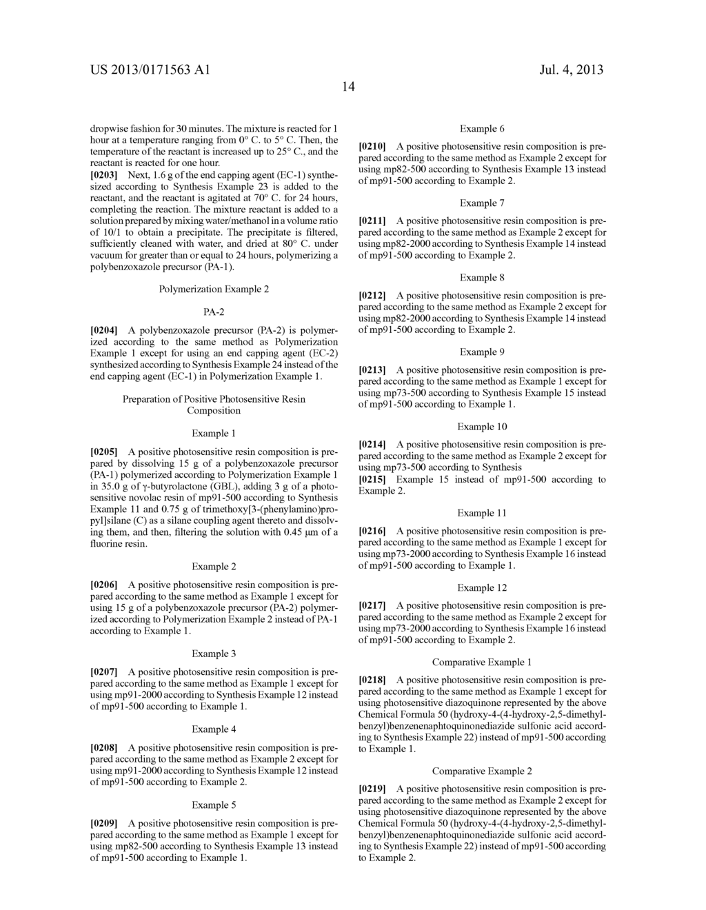 Photosensitive Novolac Resin, Positive Photosensitive Resin Composition     Including Same, Photosensitive Resin Film Prepared by Using the Same, and     Semiconductor Device Including the Photosensitive Resin Film - diagram, schematic, and image 18