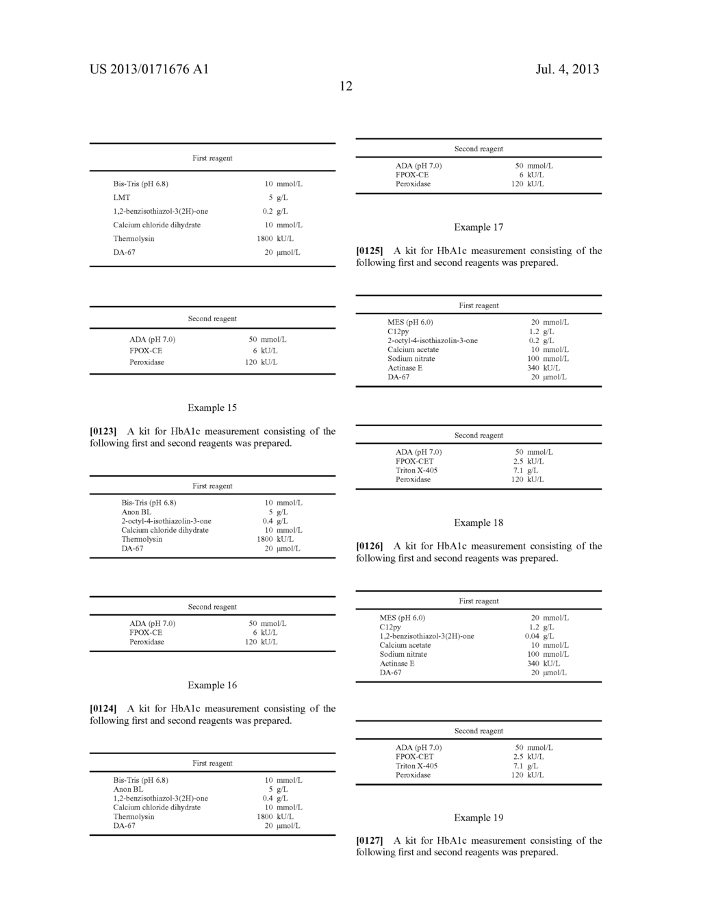 METHOD FOR MEASURING GLYCATED HEMOGLOBIN - diagram, schematic, and image 16