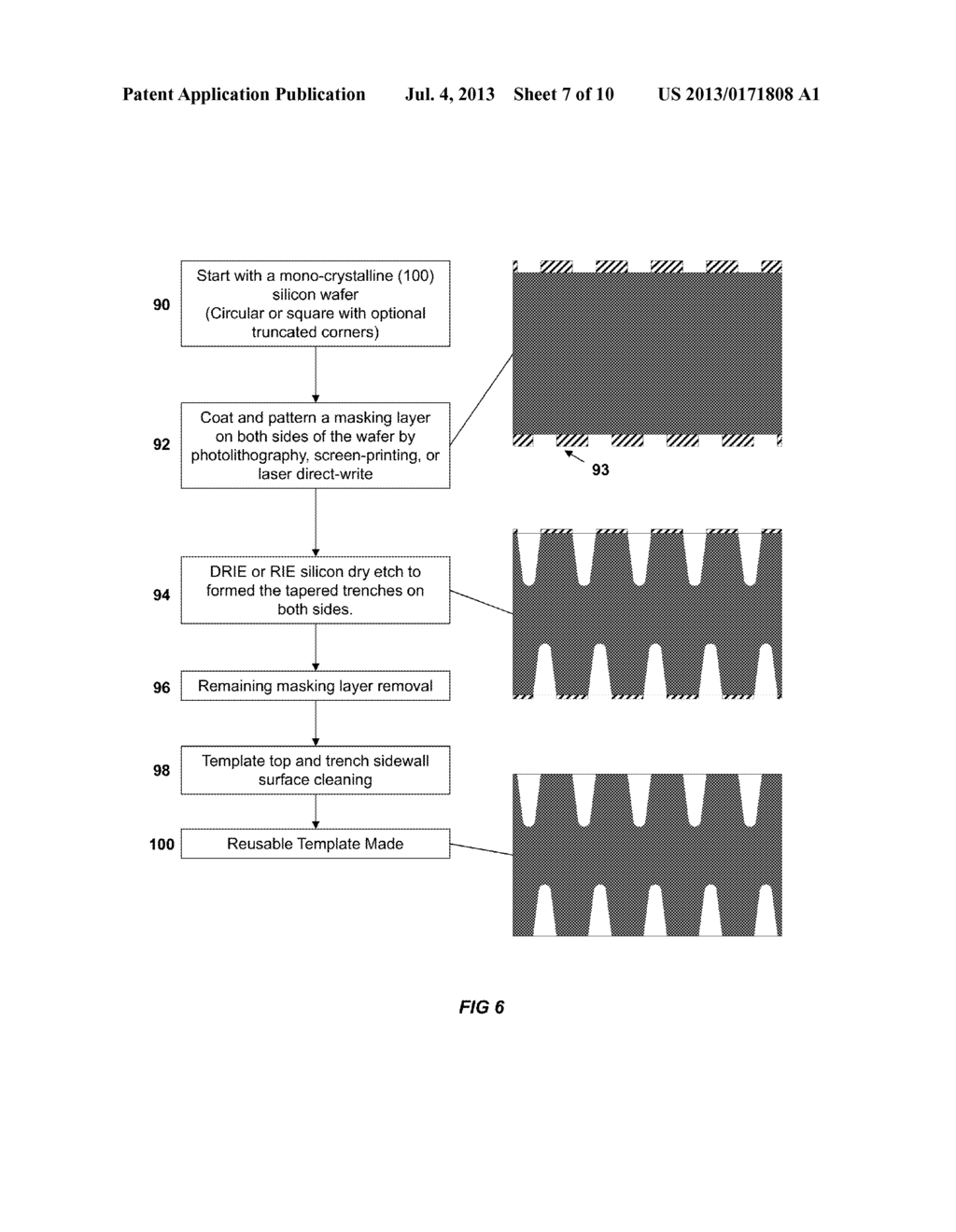 DOUBLE-SIDED REUSABLE TEMPLATE FOR FABRICATION OF SEMICONDUCTOR SUBSTRATES     FOR PHOTOVOLTAIC CELL AND MICROELECTRONICS DEVICE MANUFACTURING - diagram, schematic, and image 08