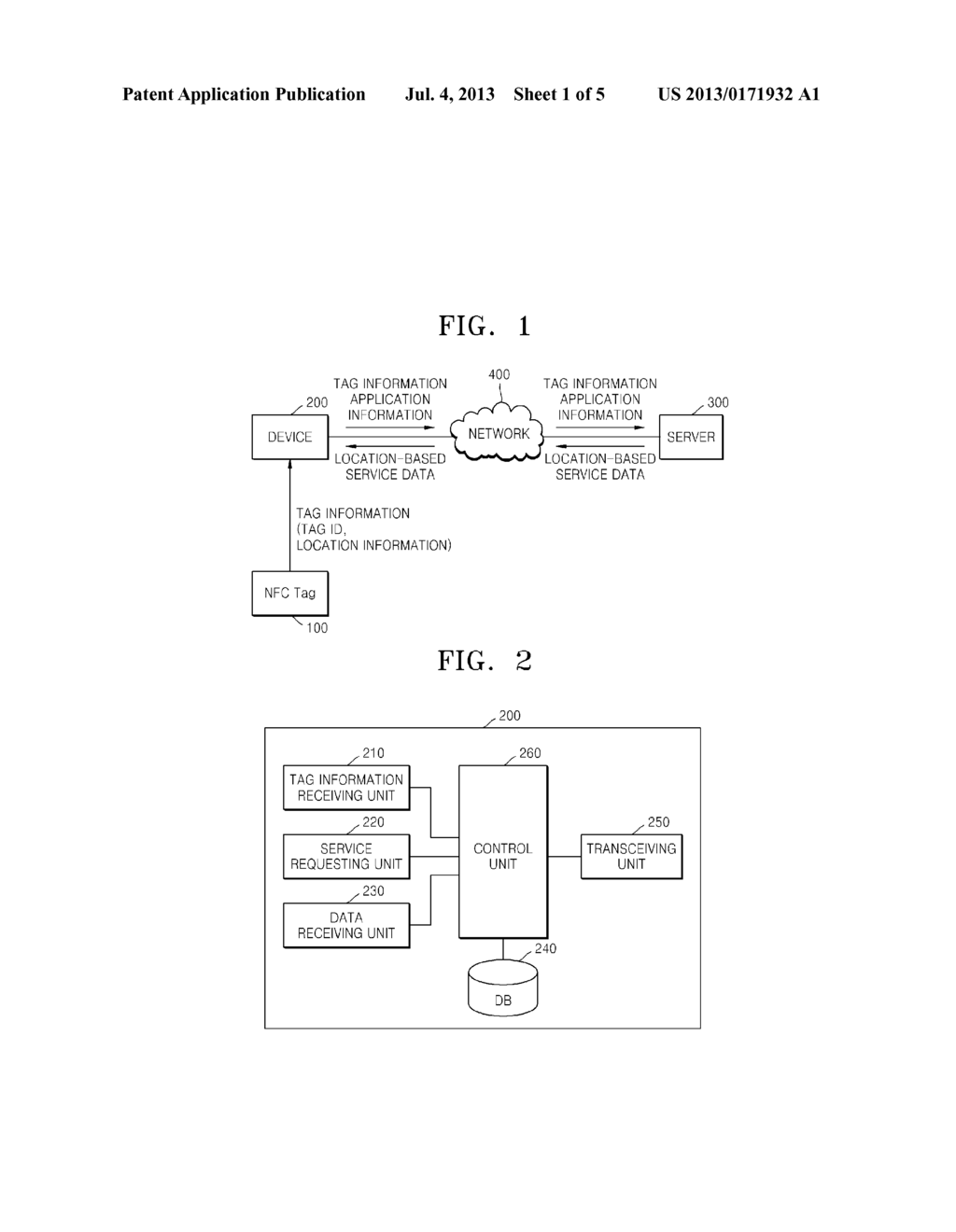 SYSTEM AND METHOD OF PROVIDING A SERVICE USING A NEAR FIELD COMMUNICATION     TAG - diagram, schematic, and image 02