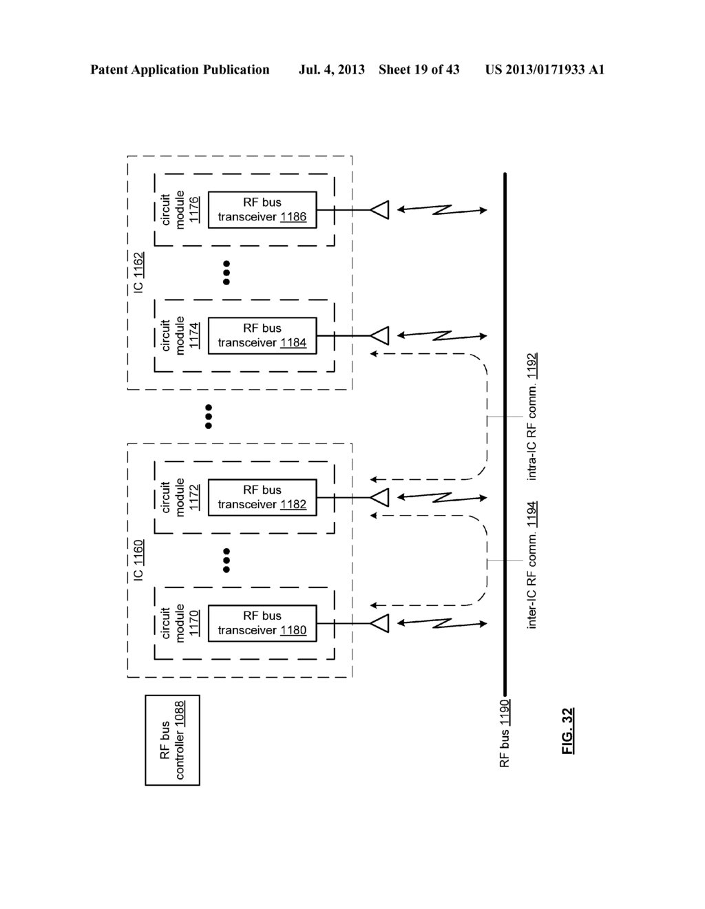 INTEGRATED CIRCUIT WITH MILLIMETER WAVE AND INDUCTIVE COUPLING AND METHODS     FOR USE THEREWITH - diagram, schematic, and image 20