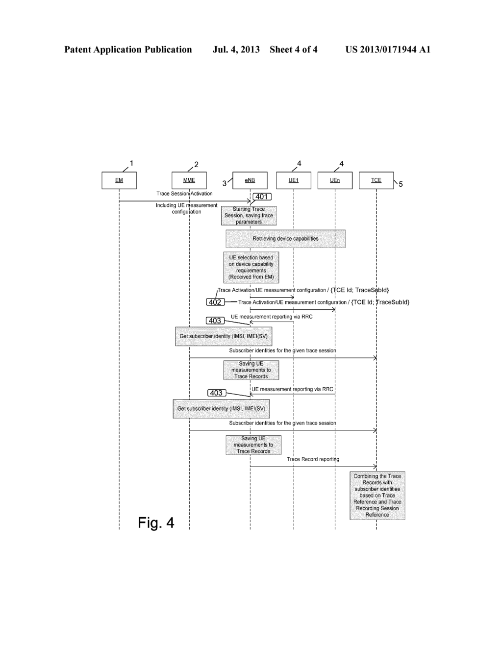 METHOD OF MANAGING TRACE SESSIONS IN A NETWORK AND TRACE SESSION     MANAGEMENT SYSTEM - diagram, schematic, and image 05