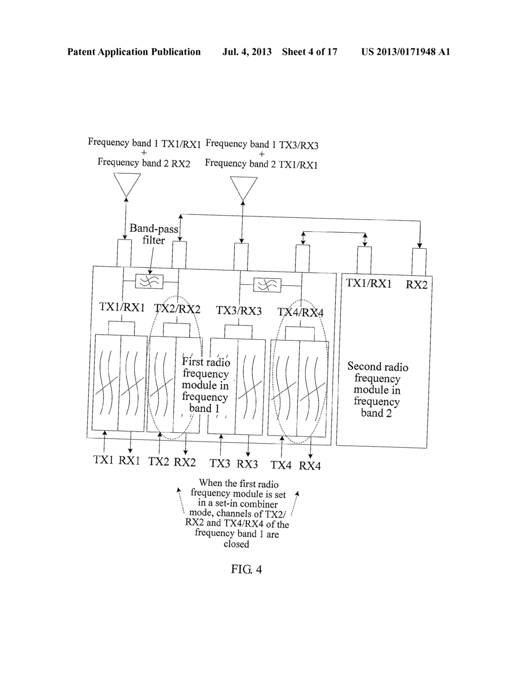 MULTI-FREQUENCY BAND ANTENNA FEEDER SHARING METHOD AND BASE STATION RADIO     FREQUENCY UNIT - diagram, schematic, and image 05