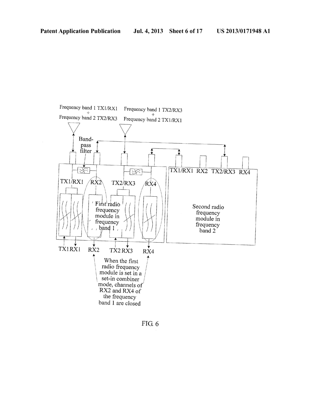 MULTI-FREQUENCY BAND ANTENNA FEEDER SHARING METHOD AND BASE STATION RADIO     FREQUENCY UNIT - diagram, schematic, and image 07