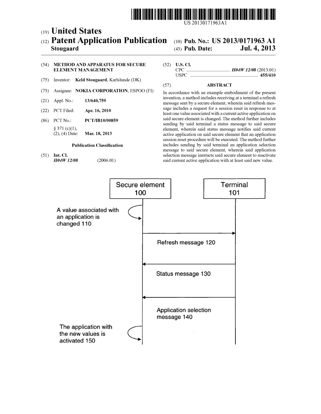 Method and Apparatus for Secure Element Management - diagram, schematic, and image 01