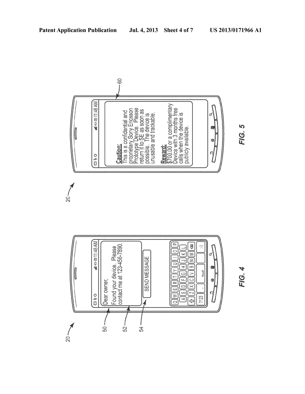 Method and Apparatus for Facilitating Communication Between a Finder of a     Misplaced Wireless Terminal and an Authorized User - diagram, schematic, and image 05