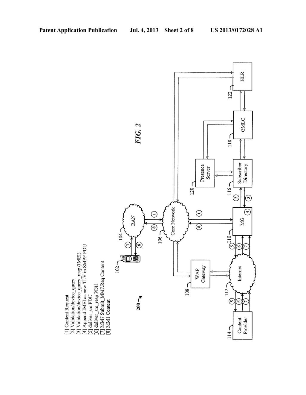 Methods for Providing Additional Information for a Mobile-Originated Short     Message Service - diagram, schematic, and image 03