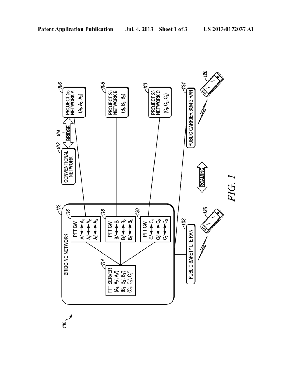 METHOD AND APPARATUS FOR PRIORITY MONITORING OF COMMUNICATION GROUPS OVER     MULTIPLE DISPARATE WIRELESS NETWORKS - diagram, schematic, and image 02