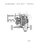 POWERTRAIN WITH DOUBLE EPICYCLIC GEAR TRAIN FOR A HYBRID TYPE MOTOR     VEHICLE. diagram and image