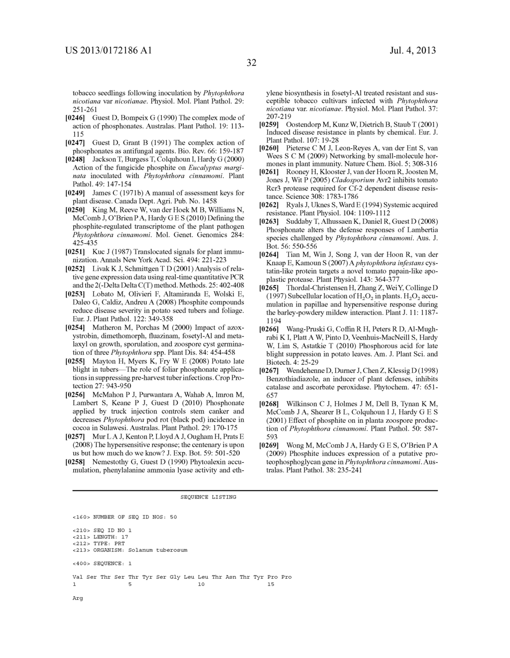 PROTEINS RELATED TO THE SUPPRESSION OF  PHYTOPHTHORA INFECTIONS IN MEMBERS     OF THE SOLANACEAE FAMILY - diagram, schematic, and image 64