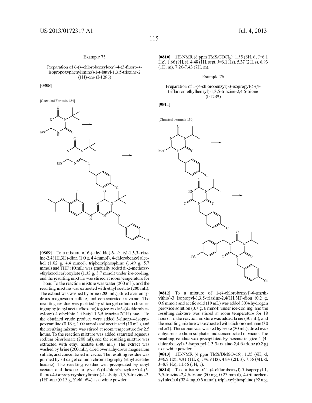 TRIAZINE DERIVATIVE AND PHARMACEUTICAL COMPOSITION HAVING AN ANALGESIC     ACTIVITY COMPRISING THE SAME - diagram, schematic, and image 116