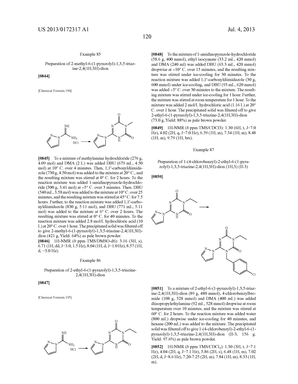 TRIAZINE DERIVATIVE AND PHARMACEUTICAL COMPOSITION HAVING AN ANALGESIC     ACTIVITY COMPRISING THE SAME - diagram, schematic, and image 121