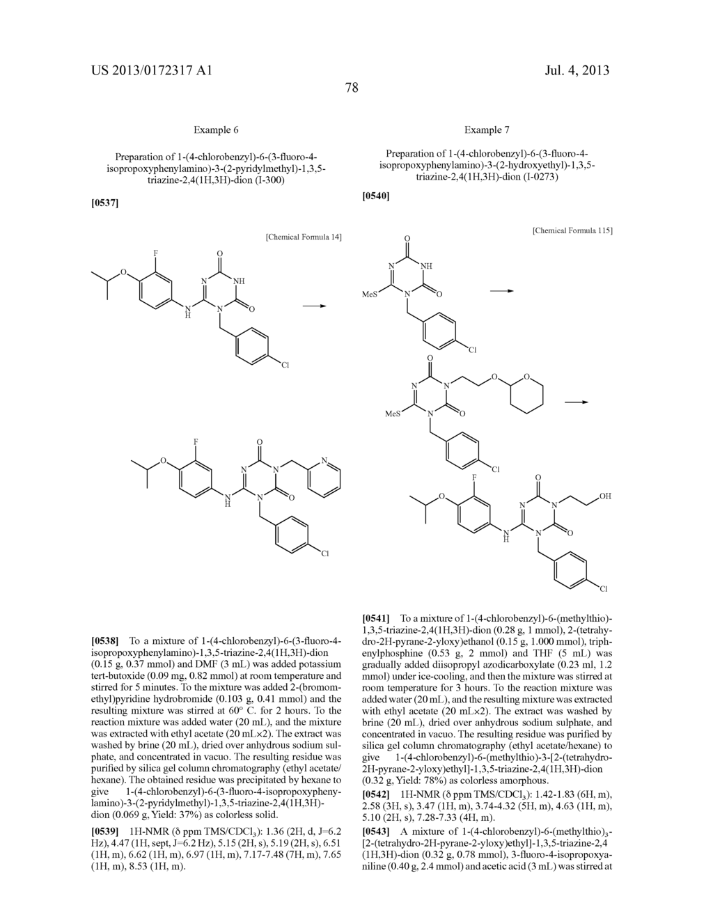 TRIAZINE DERIVATIVE AND PHARMACEUTICAL COMPOSITION HAVING AN ANALGESIC     ACTIVITY COMPRISING THE SAME - diagram, schematic, and image 79