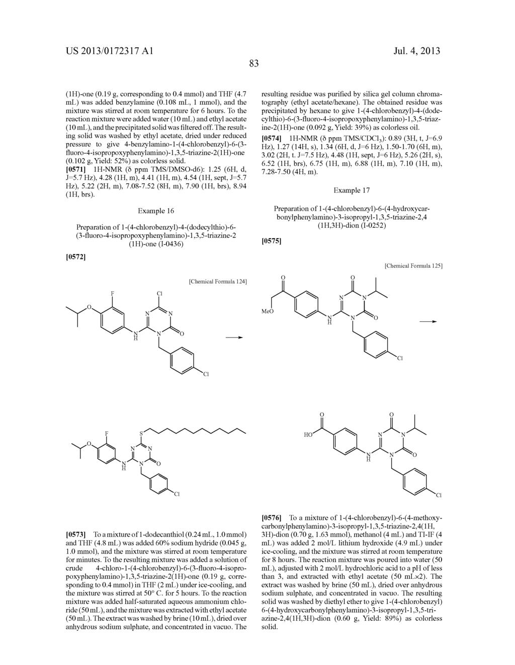 TRIAZINE DERIVATIVE AND PHARMACEUTICAL COMPOSITION HAVING AN ANALGESIC     ACTIVITY COMPRISING THE SAME - diagram, schematic, and image 84