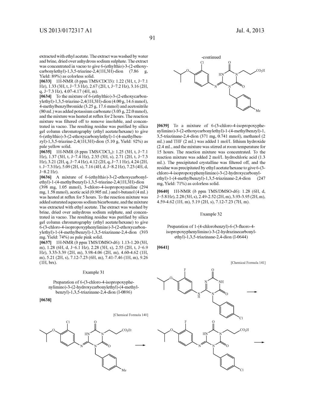 TRIAZINE DERIVATIVE AND PHARMACEUTICAL COMPOSITION HAVING AN ANALGESIC     ACTIVITY COMPRISING THE SAME - diagram, schematic, and image 92