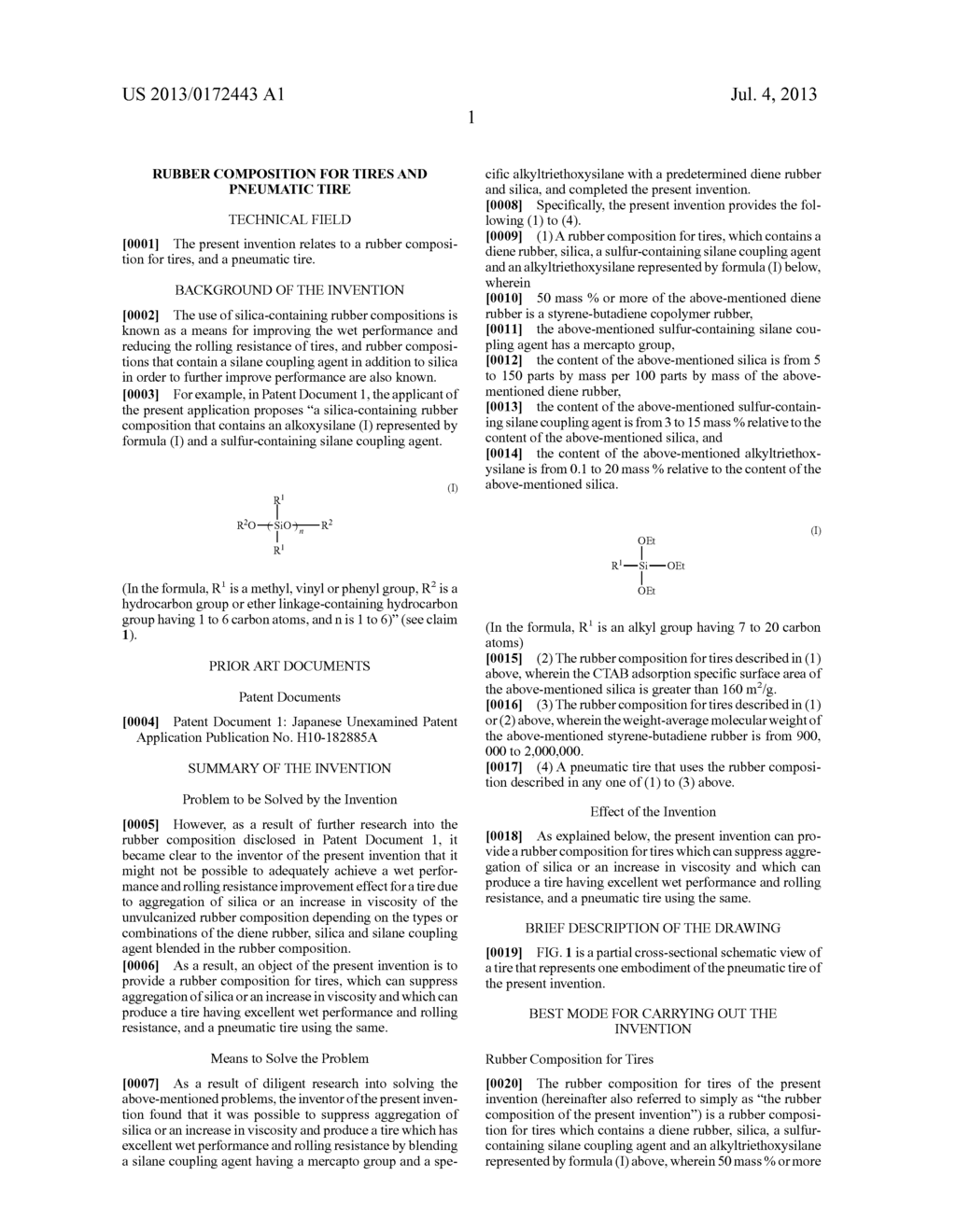 RUBBER COMPOSITION FOR TIRES AND PNEUMATIC TIRE - diagram, schematic, and image 03