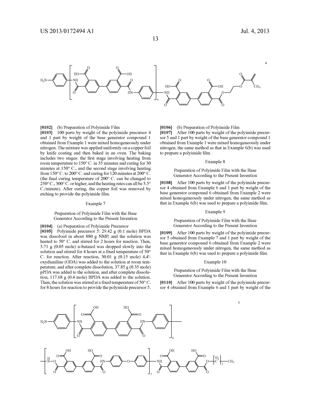 POLYIMIDE PRECURSOR COMPOSITION AND PREPARATION METHOD AND USE THEREOF - diagram, schematic, and image 15