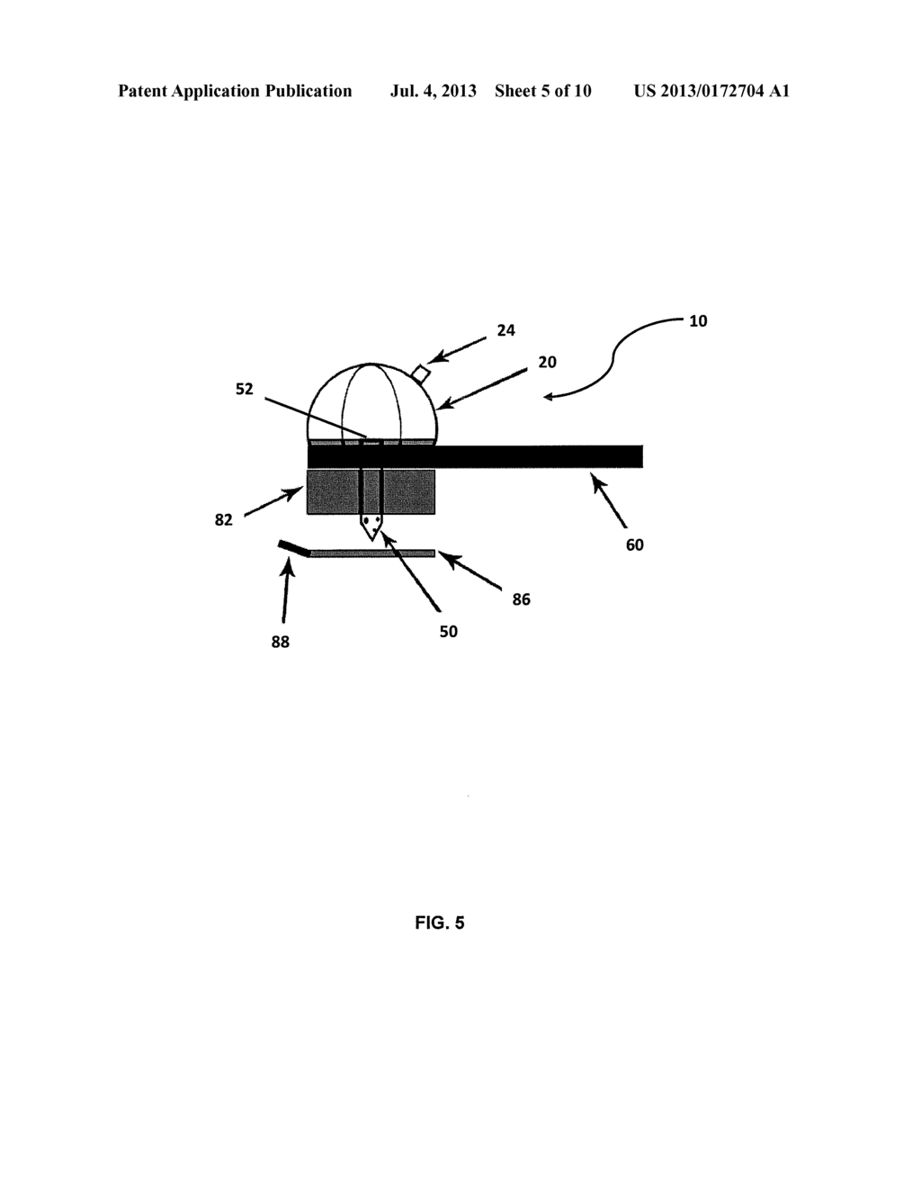 Integrated Needle and Test Strip with Aspiration Apparatus and Method of     Use - diagram, schematic, and image 06