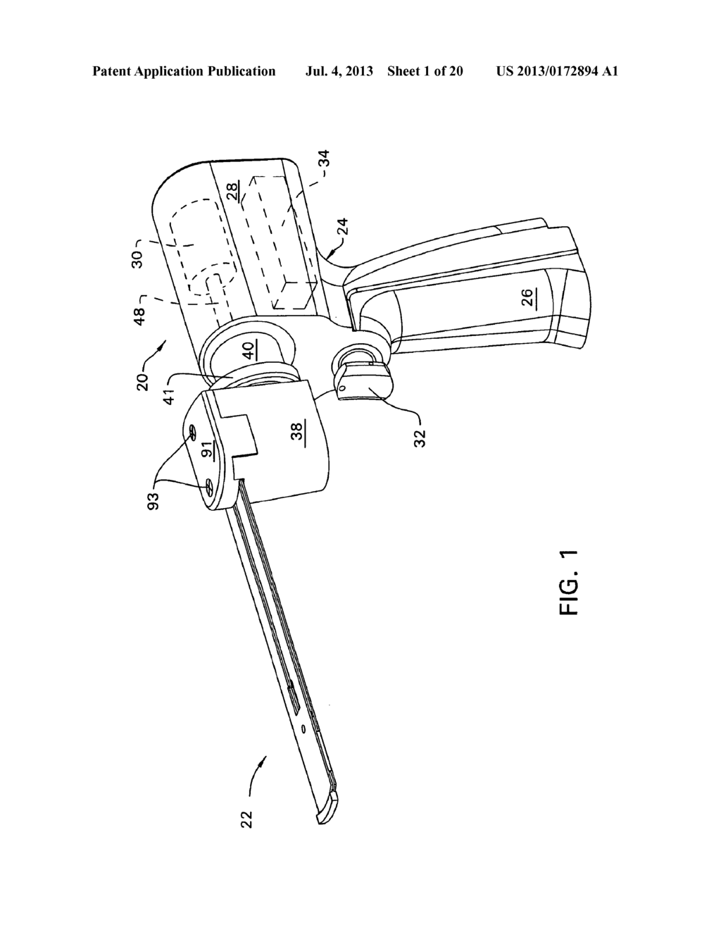 SURGICAL SAGITTAL SAW CAPABLE OF ACTUATING A BLADE ASSEMBLY THAT INCLUDES     A STATIC BAR AND A DRIVE ROD - diagram, schematic, and image 02