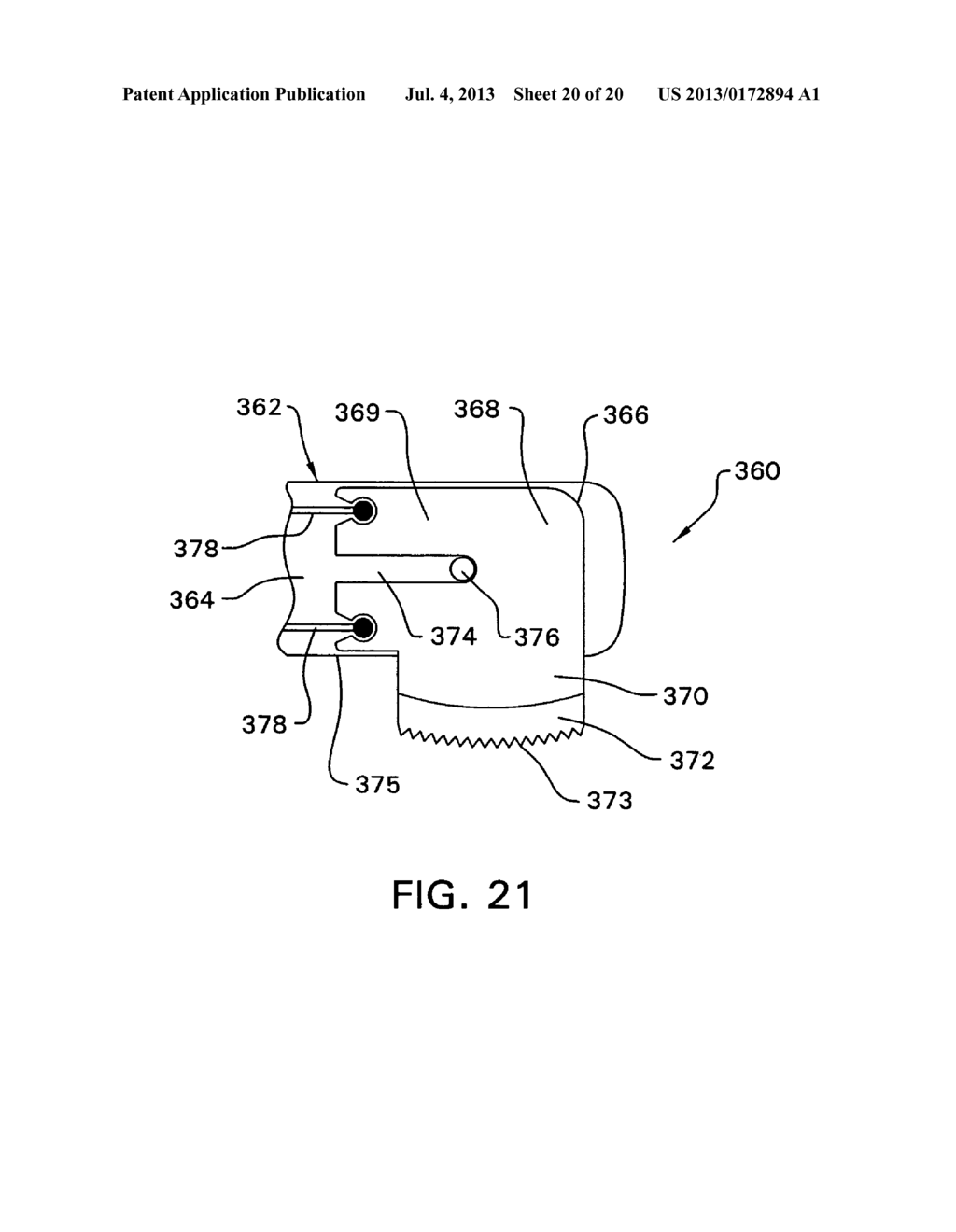 SURGICAL SAGITTAL SAW CAPABLE OF ACTUATING A BLADE ASSEMBLY THAT INCLUDES     A STATIC BAR AND A DRIVE ROD - diagram, schematic, and image 21