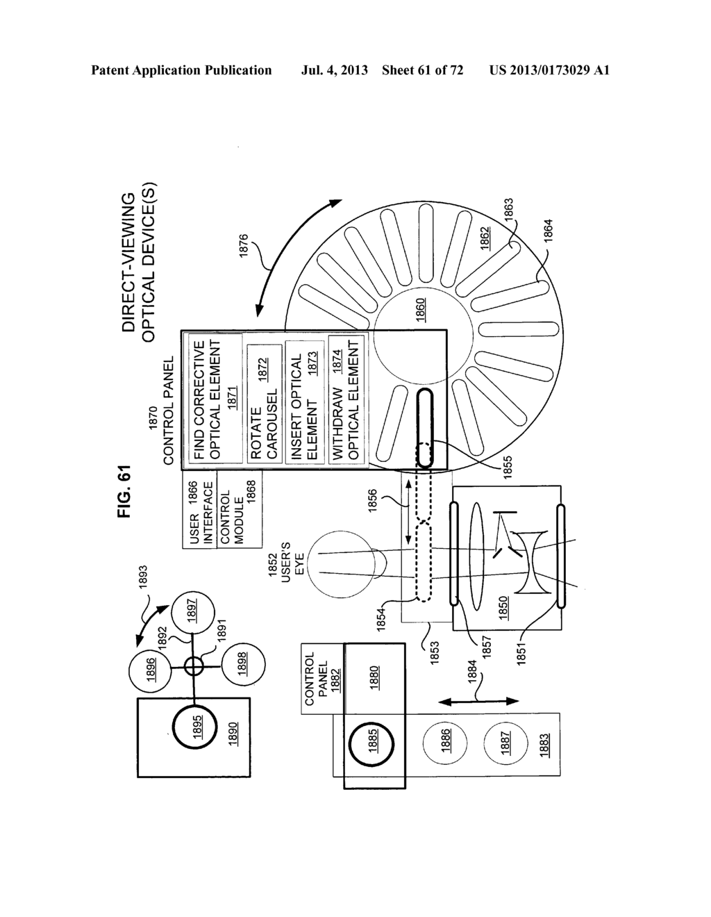 Optical device with interchangeable corrective elements - diagram, schematic, and image 62