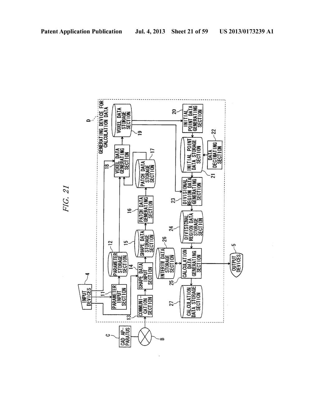 GENERATING DEVICE FOR CALCULATION DATA, GENERATING METHOD FOR CALCULATION     DATA, AND GENERATING PROGRAM FOR CALCULATION DATA - diagram, schematic, and image 22