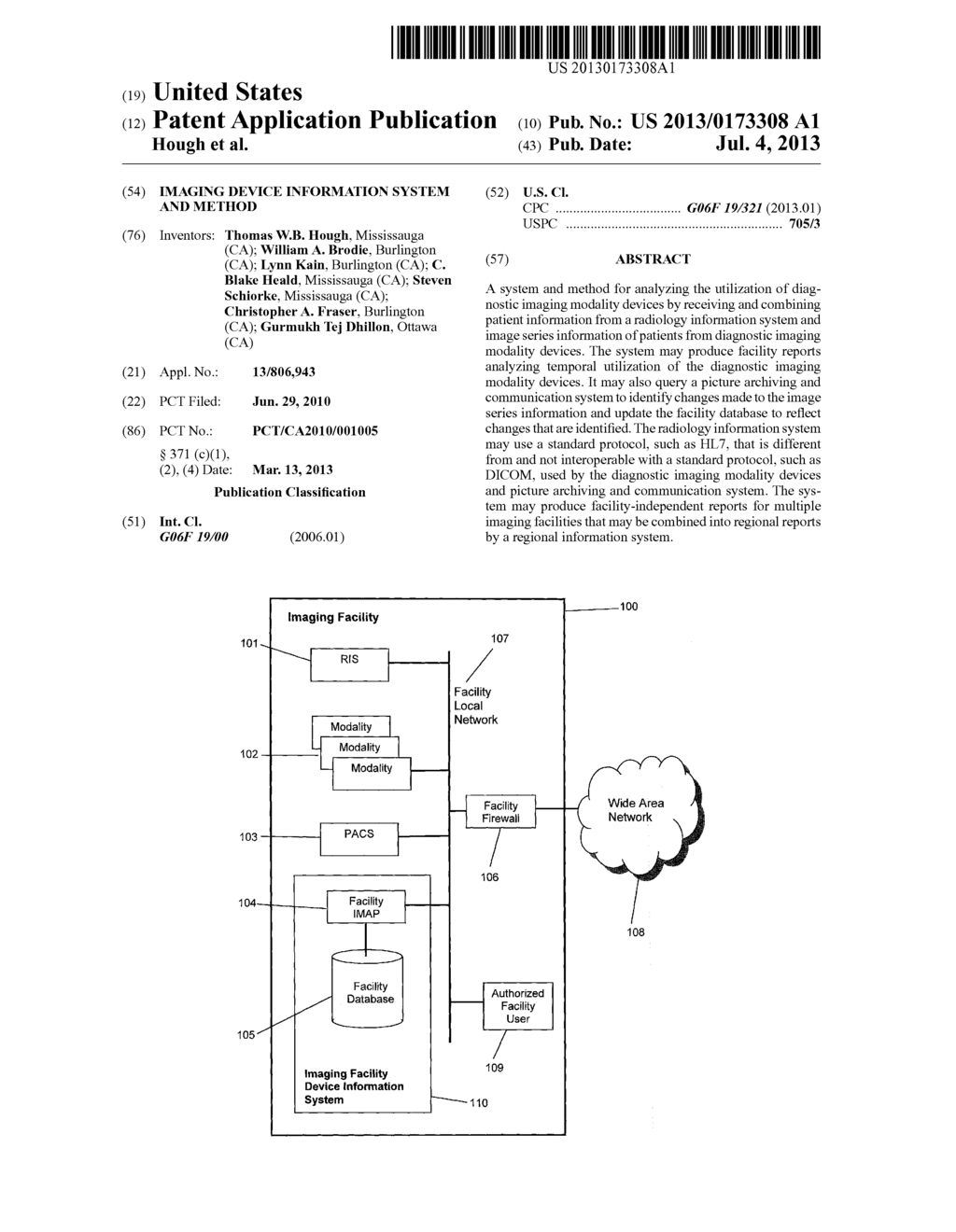 IMAGING DEVICE INFORMATION SYSTEM AND METHOD - diagram, schematic, and image 01