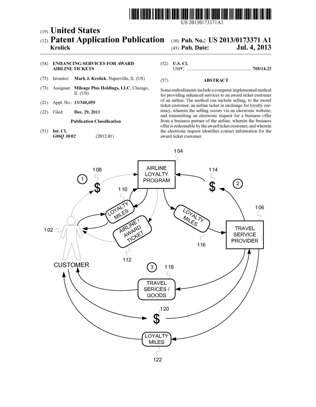 ENHANCING SERVICES FOR AWARD AIRLINE TICKETS - diagram, schematic, and image 01