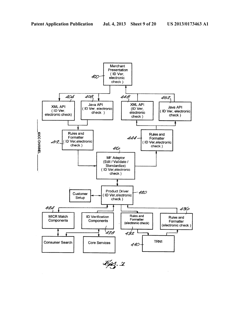 ELECTRONIC PAYMENT AND AUTHENTICATION SYSTEM WITH DEBIT AND IDENTIFICATION     DATA VERIFICATION AND ELECTRONIC CHECK CAPABILITIES - diagram, schematic, and image 10