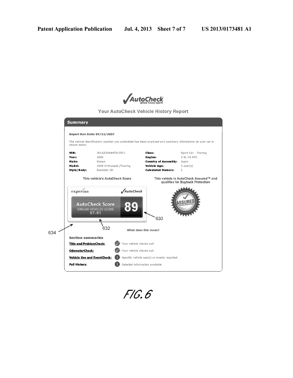 SYSTEM AND METHOD FOR PROVIDING A SCORE FOR A USED VEHICLE - diagram, schematic, and image 08