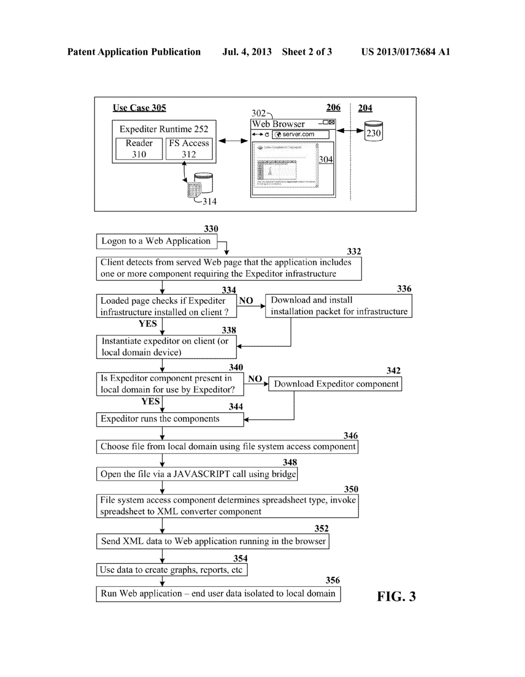 WEB APPLICATIONS HAVING END-USER DATA ISOLATED IN THE LOCAL DOMAIN - diagram, schematic, and image 03