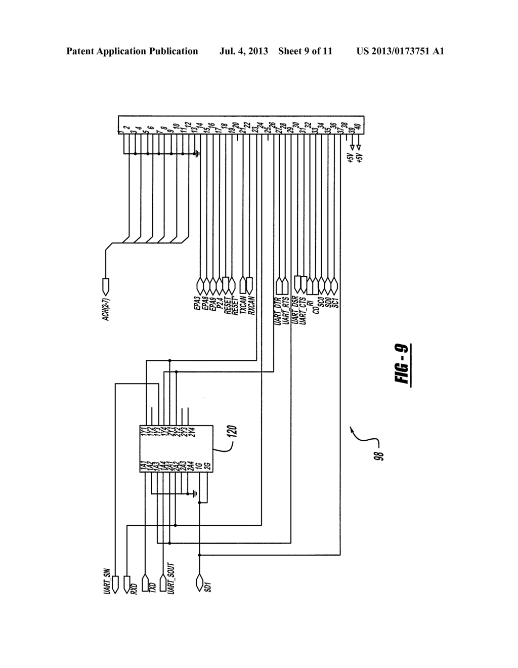 PROTOCOL ADAPTER FOR PASSING DIAGNOSTIC MESSAGES BETWEEN VEHICLE NETWORKS     AND A HOST COMPUTER - diagram, schematic, and image 10