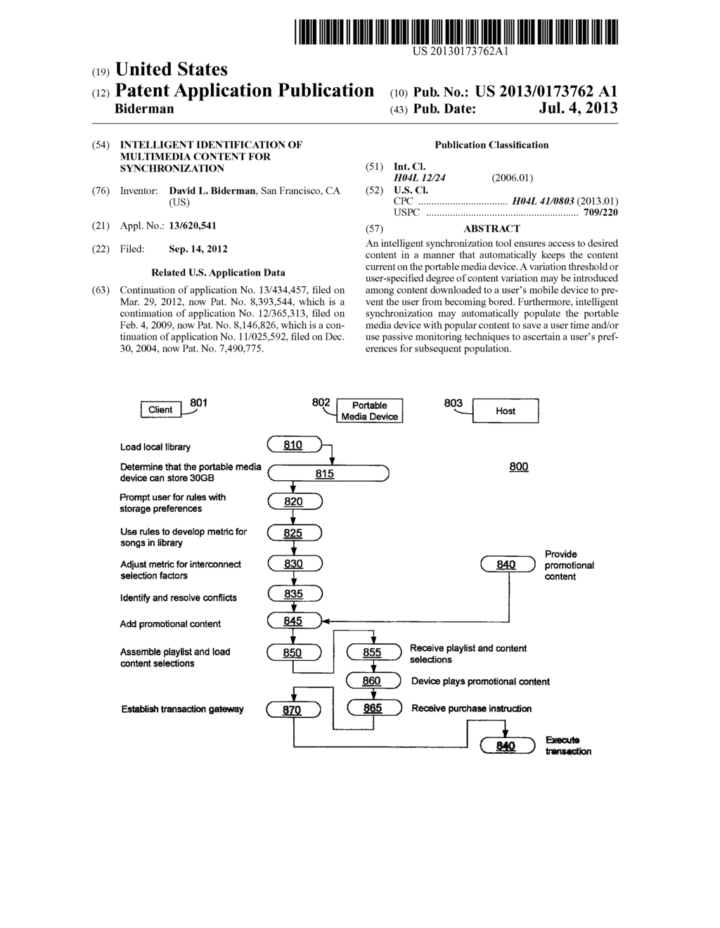 INTELLIGENT IDENTIFICATION OF MULTIMEDIA CONTENT FOR SYNCHRONIZATION - diagram, schematic, and image 01