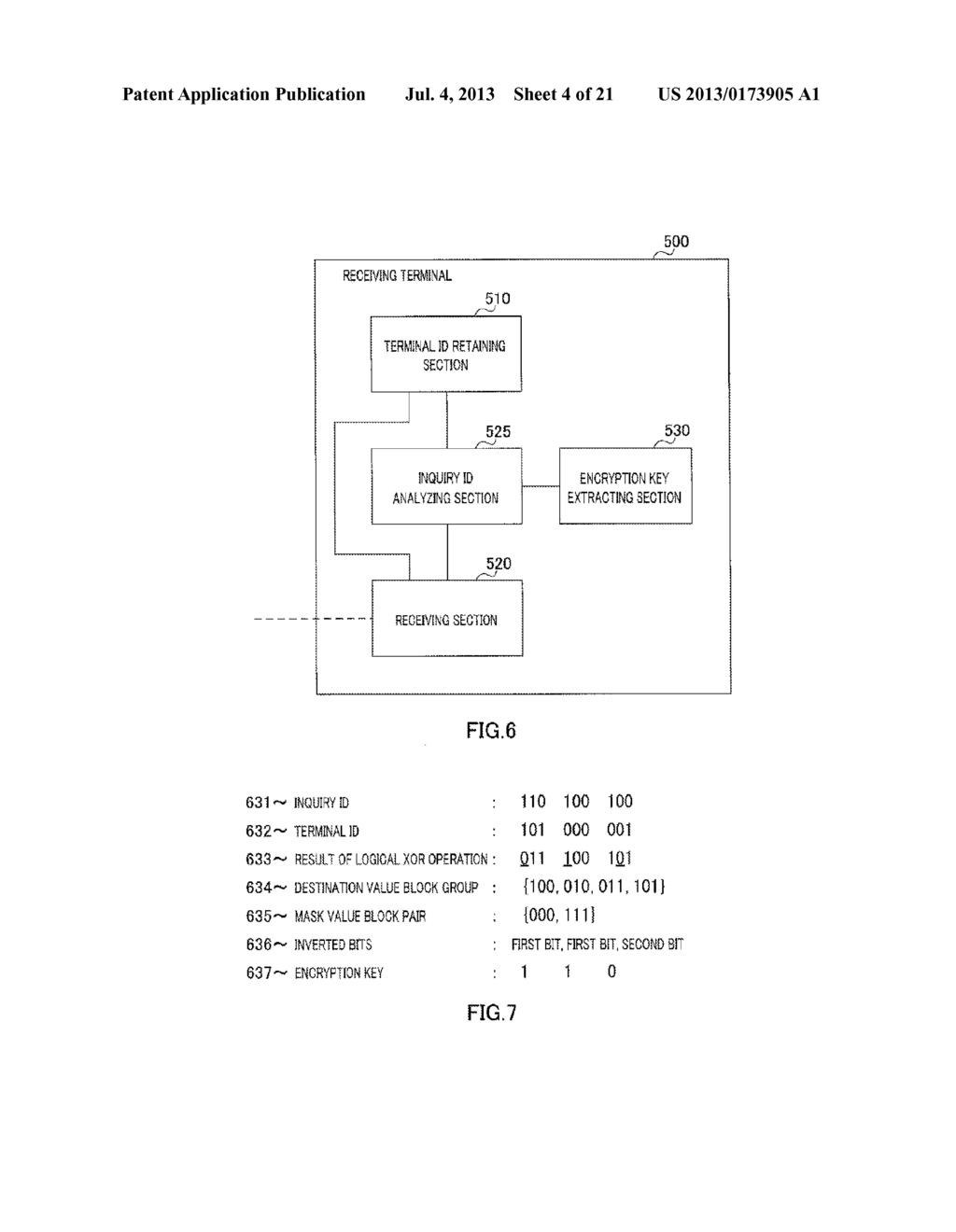 TRANSMITTING TERMINAL, RECEIVING TERMINAL, ID NUMBERING DEVICE, AND KEY     TRANSMISSION METHOD - diagram, schematic, and image 05