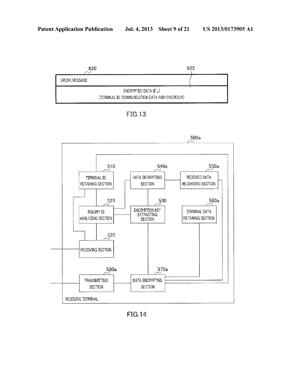 TRANSMITTING TERMINAL, RECEIVING TERMINAL, ID NUMBERING DEVICE, AND KEY     TRANSMISSION METHOD - diagram, schematic, and image 10